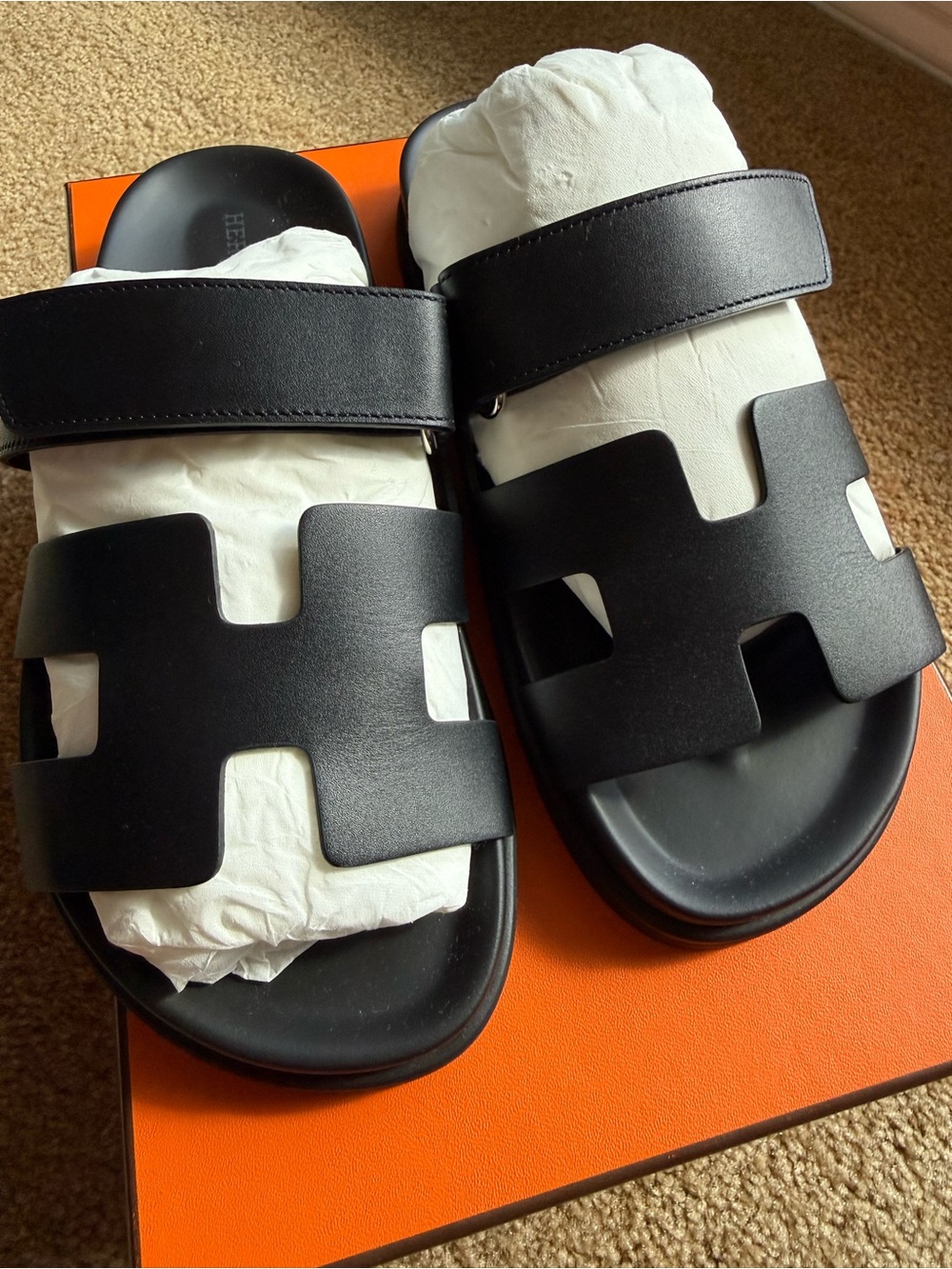 Brand new never worn authentic Hermes chypre sandals